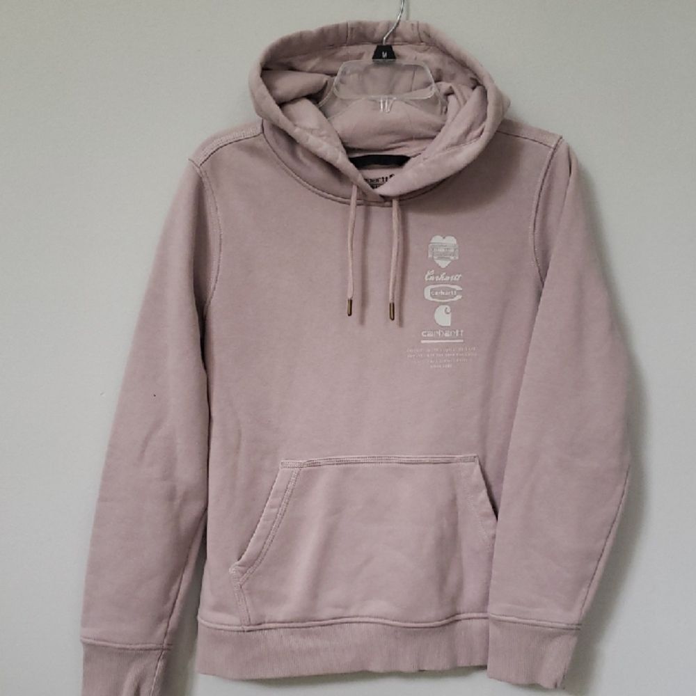 Carhartt Hoodie Womens M 8-10 Soft Pink Sweatshirt